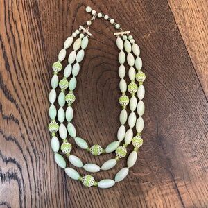 Vintage Green Beaded Necklace